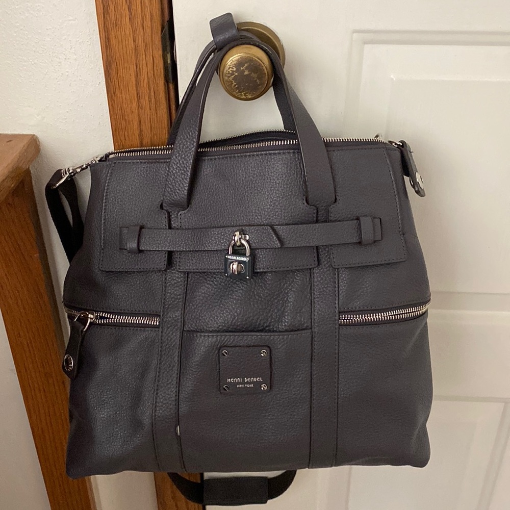 Henri Bendel Jetsetter Backpack Leather - Gray